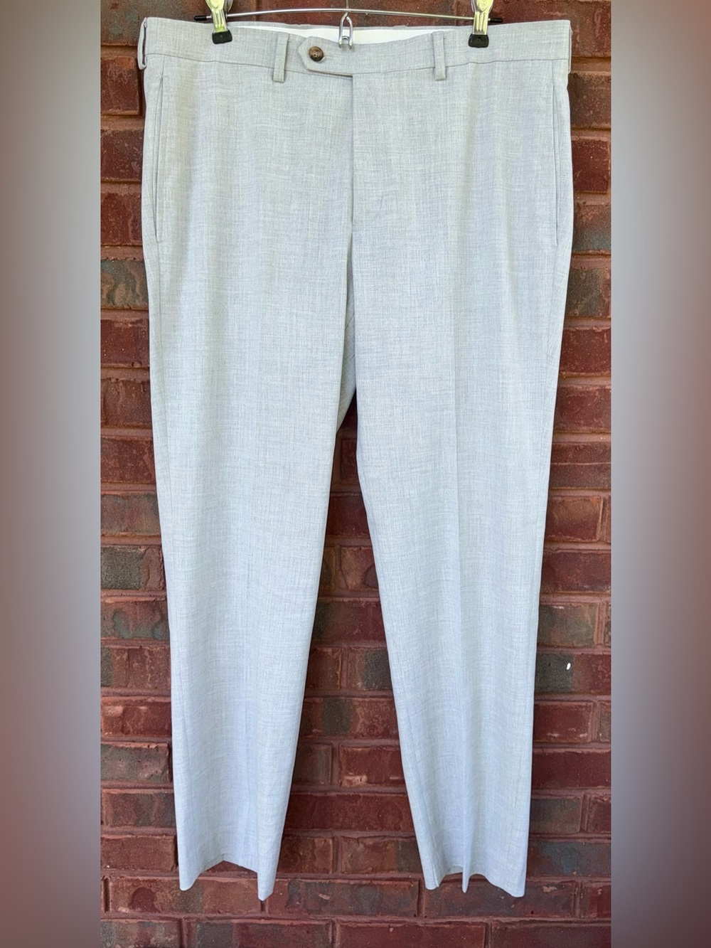 Ralph Lauren Men's Dress Golf Pants 34W X 30L Rn#90736 Light Gray Flat Front